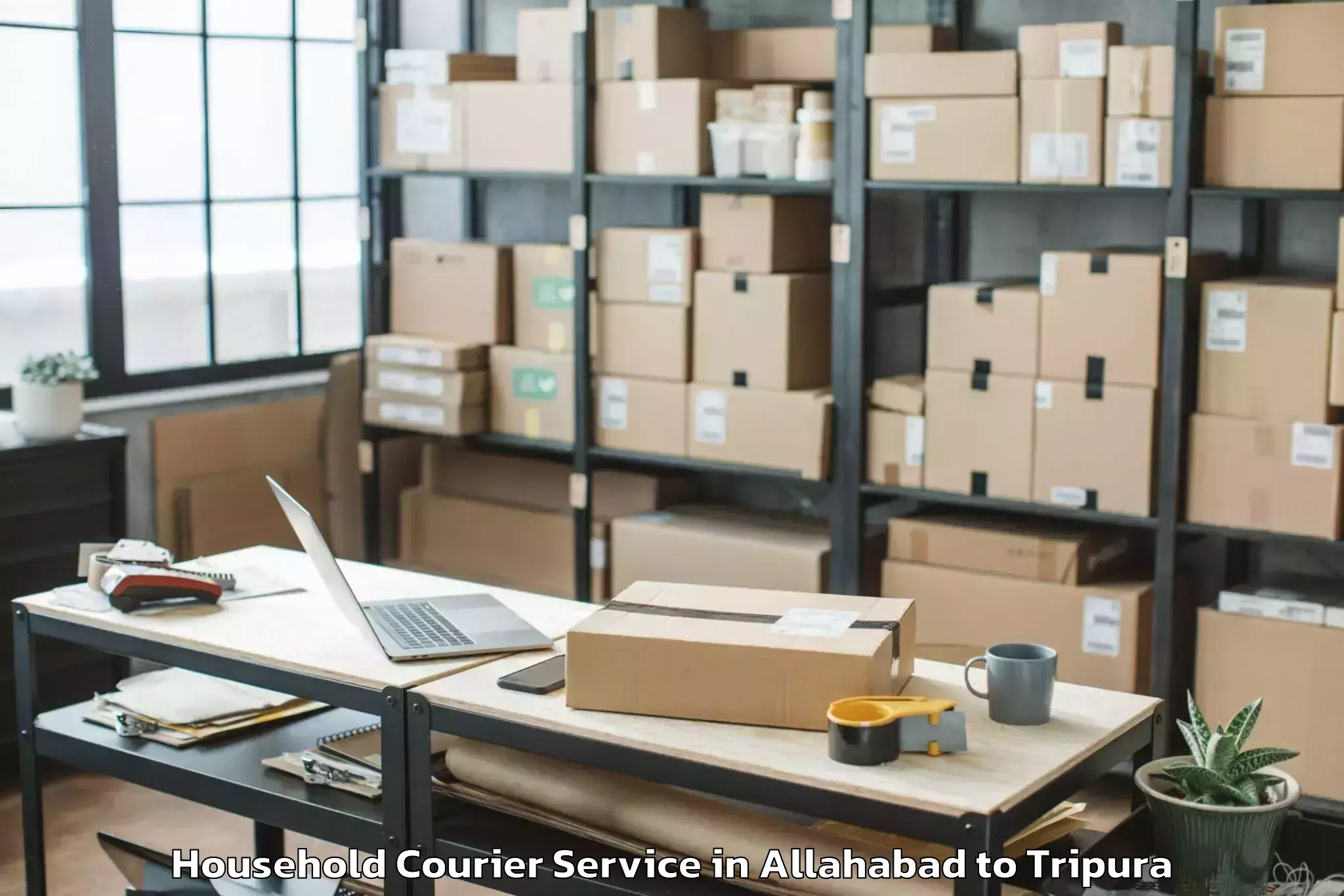 Efficient Allahabad to Khowai Airport Ixn Household Courier